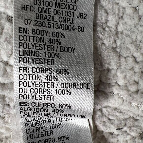 Roxy Beautiful Adventure sherpa pea coat jacket in blue and off white inside. M - Picture 9 of 11